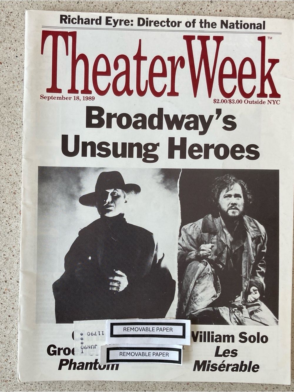 Cris Groenendaal And William Solo Theater Week Magazine September 11 1989 Label